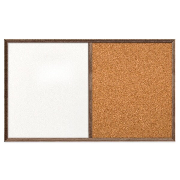 United Visual Products Slim Style Indoor Enclosed Corkboard, 18 UV501SC-BRONZE-FORBO - main